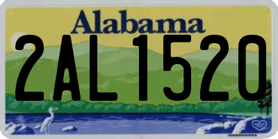 AL license plate 2AL1520