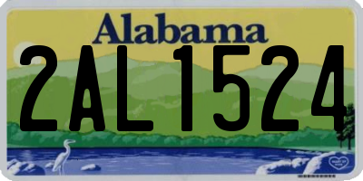 AL license plate 2AL1524