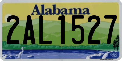 AL license plate 2AL1527