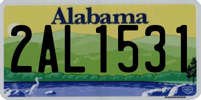 AL license plate 2AL1531