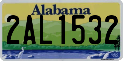 AL license plate 2AL1532