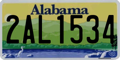 AL license plate 2AL1534