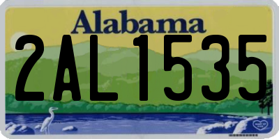 AL license plate 2AL1535