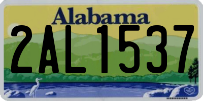 AL license plate 2AL1537