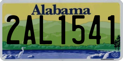 AL license plate 2AL1541