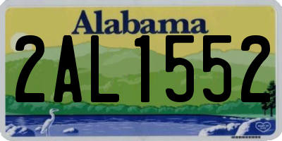 AL license plate 2AL1552