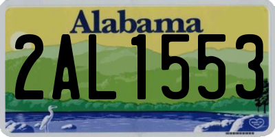 AL license plate 2AL1553