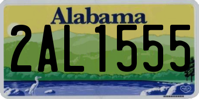 AL license plate 2AL1555