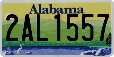 AL license plate 2AL1557