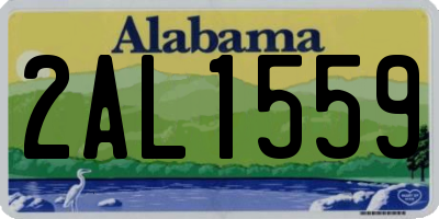 AL license plate 2AL1559