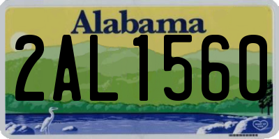 AL license plate 2AL1560