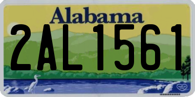 AL license plate 2AL1561