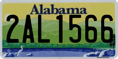 AL license plate 2AL1566
