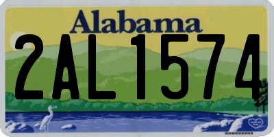 AL license plate 2AL1574