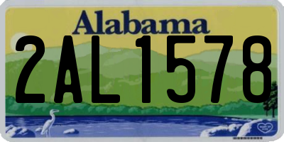 AL license plate 2AL1578