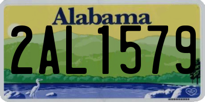 AL license plate 2AL1579