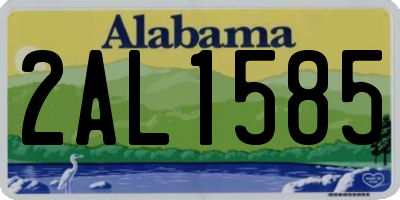 AL license plate 2AL1585