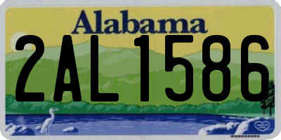AL license plate 2AL1586