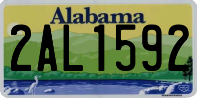 AL license plate 2AL1592