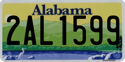 AL license plate 2AL1599