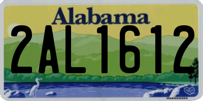 AL license plate 2AL1612