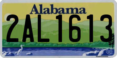 AL license plate 2AL1613