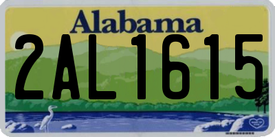 AL license plate 2AL1615