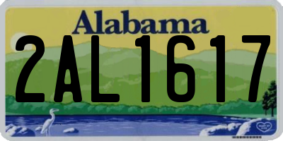 AL license plate 2AL1617