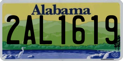 AL license plate 2AL1619