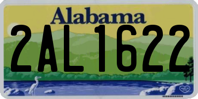 AL license plate 2AL1622