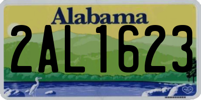 AL license plate 2AL1623
