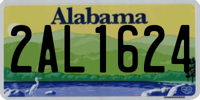 AL license plate 2AL1624