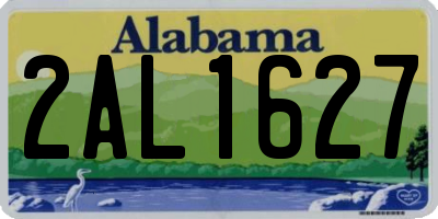 AL license plate 2AL1627