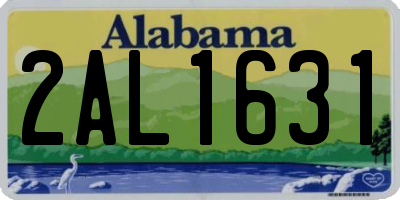 AL license plate 2AL1631