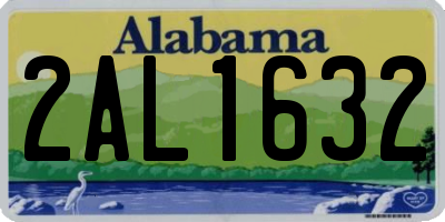 AL license plate 2AL1632