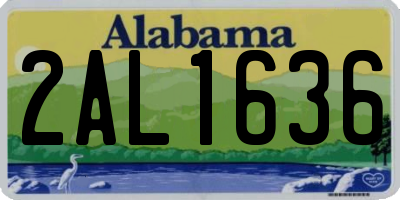 AL license plate 2AL1636