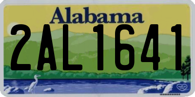 AL license plate 2AL1641
