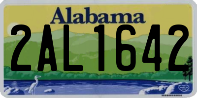 AL license plate 2AL1642
