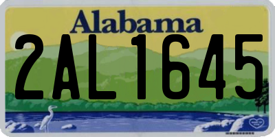 AL license plate 2AL1645
