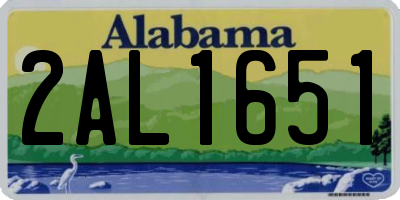 AL license plate 2AL1651