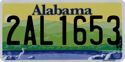 AL license plate 2AL1653