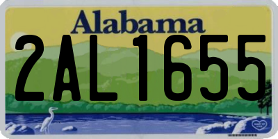 AL license plate 2AL1655