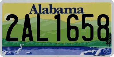 AL license plate 2AL1658
