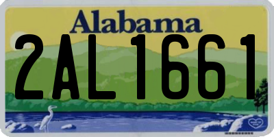 AL license plate 2AL1661