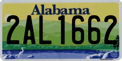 AL license plate 2AL1662