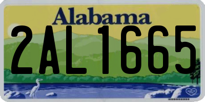 AL license plate 2AL1665