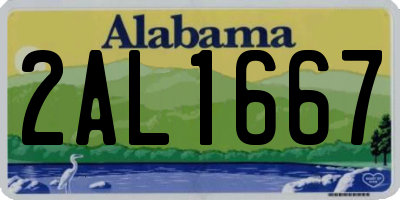 AL license plate 2AL1667