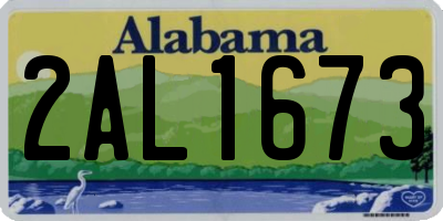 AL license plate 2AL1673