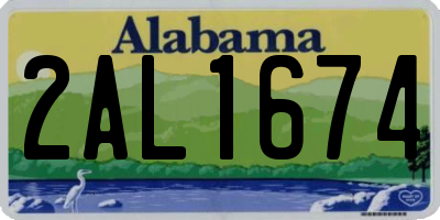 AL license plate 2AL1674