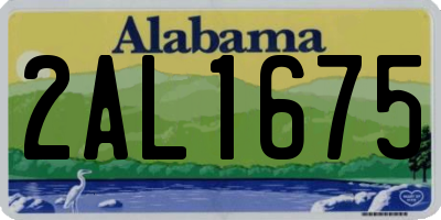 AL license plate 2AL1675